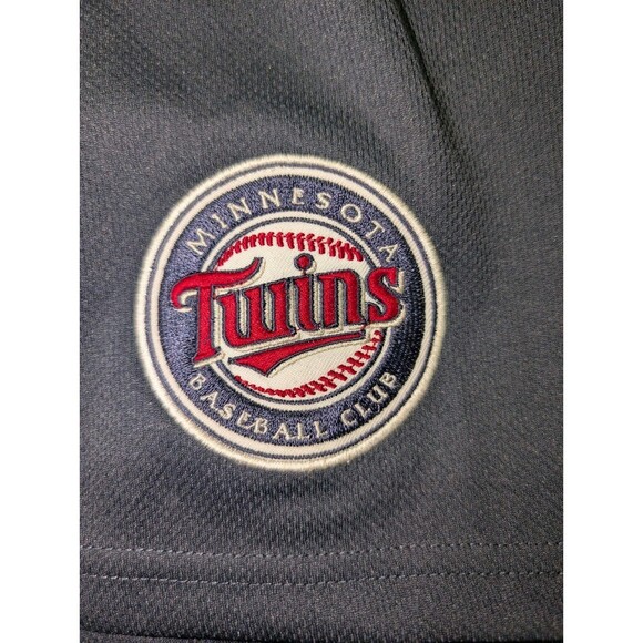 Stitches MLB Minnesota Twins Baseball Jersey Shirt Men’s Sz L Gray Embroidery - Picture 5 of 11